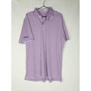 Holderness and Bourne Polo Shirt Mens L Striped Performance Golf Collared